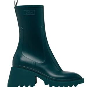 Chloe Betty rain boot in Dark Emerald sz 41